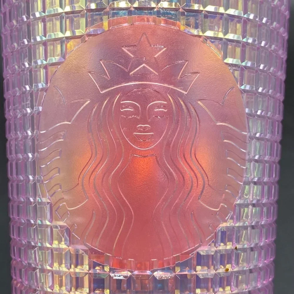 Starbucks Pink Disco Grid 24oz Tumbler